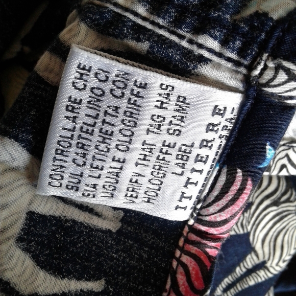  Authentic Gianni Versace Zebra button down up Shirt jeans Couture men's XL - Picture 6 of 7